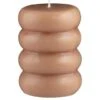 B&M Ribbed Pillar Candle - Brown -Home Discount Store 395415 shaped pillar candle natural 2