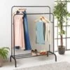 Spaceways Double Garment Rail With Rack 2 Spaceways Double Garment Rail With Rack -Home Discount Store 395746 double metal garment rack with shelf