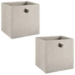 Lokken Cord Storage Cubes 2pk - Light Grey 8 Lokken Cord Storage Cubes 2pk - Light Grey -Home Discount Store 395811 2pk cord lokken storage cubes light grey 3