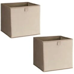 Lokken Velvet Storage Cubes 2pk - Mushroom -Home Discount Store 395837 2pk velvet lokken storage cubes mushroom 3