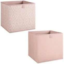 Lokken Printed Storage Cubes 2pk - Pink Diamond -Home Discount Store 395838 2pk printed lokken storage cubes pink diamond 3