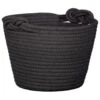B&M Cara Rope Basket With Handle - Black -Home Discount Store 395872 cara rope basket with handle black