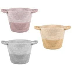 B&M Two Tone Rope Basket - Natural -Home Discount Store 395885 395886 395887 two tone rope basket group 2