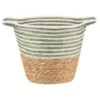 B&M Stripe Top Basket With Handle - Green
