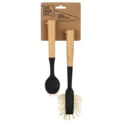 B&M Bamboo Dish Brushes 2pk -Home Discount Store 397041 2pk bamboo dishbrushes