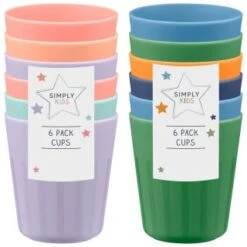 Simply Kids Colour Cups 6pk - Multicolour -Home Discount Store 398567 398570 6pk simply kids colour cups group