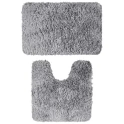 Charcoal - Tufted Pedestal Mat -Home Discount Store 400289 400290 tufted bath and ped mat charcoal