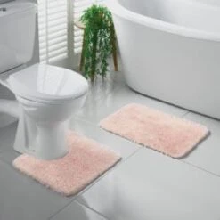 Blush - Tufted Pedestal Mat -Home Discount Store 400291 400292 tufted bath and ped mat blush 1