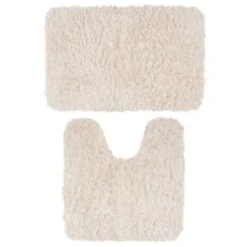 Cream - Tufted Pedestal Mat -Home Discount Store 400295 400294 tufted bath and ped mat cream 2